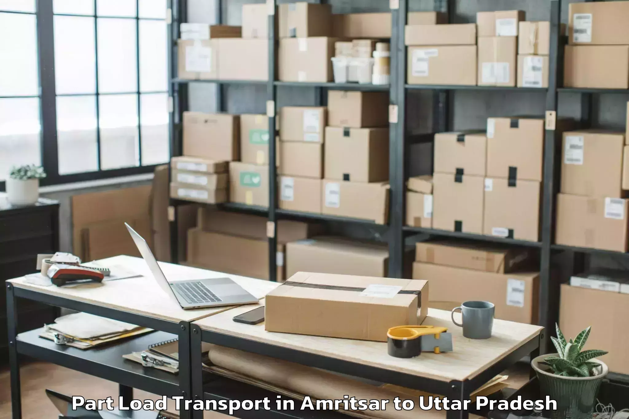 Top Amritsar to Nichlaul Part Load Transport Available